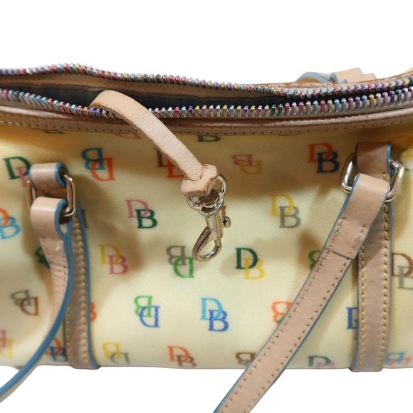 DOONEY & BOURKE Y2K Rainbow Signature Logo Monogram Medium Satchel Handbag - Picture 15 of 15